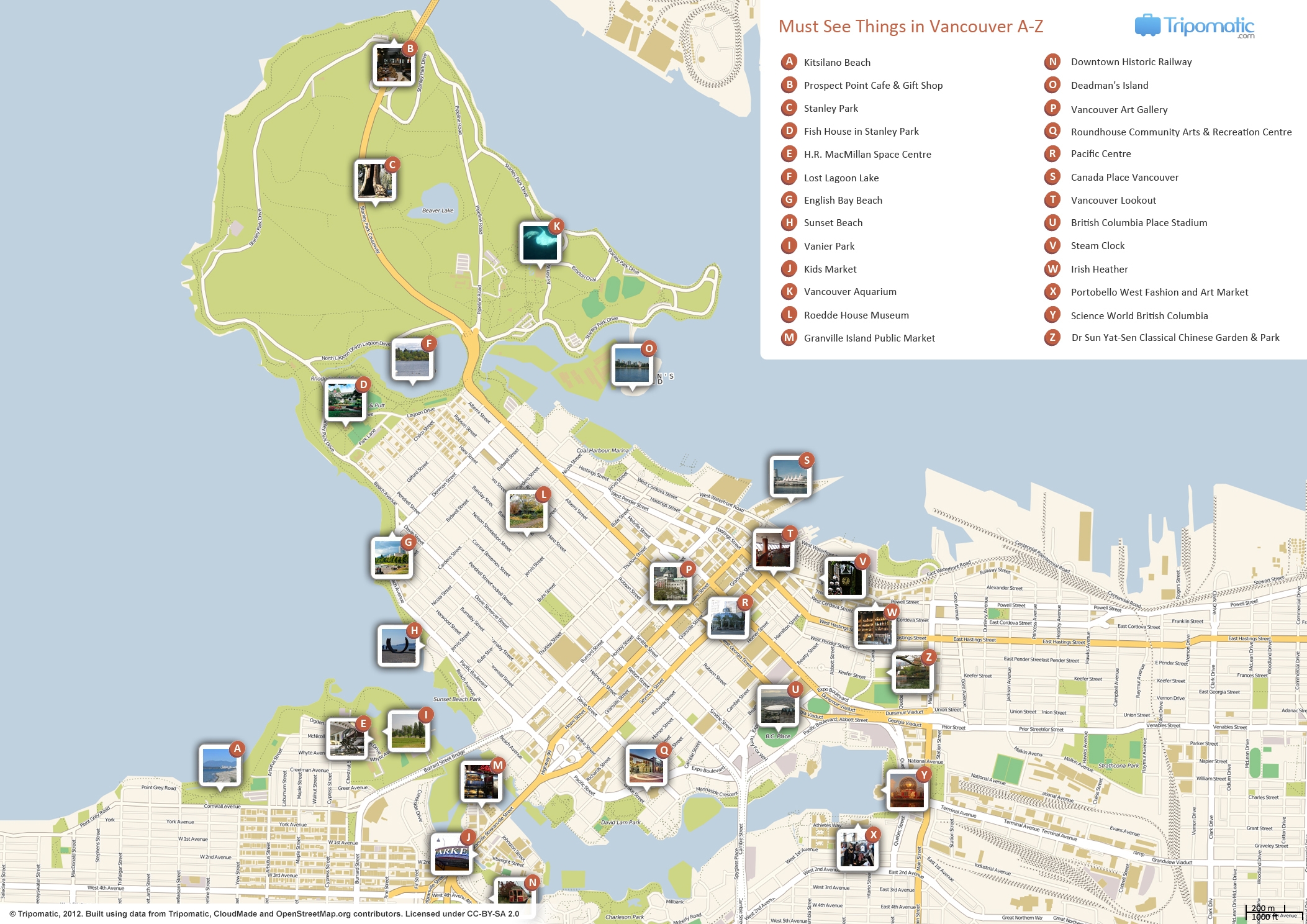 Free Printable Map Of Vancouver Free Printable Map Of Vancouver