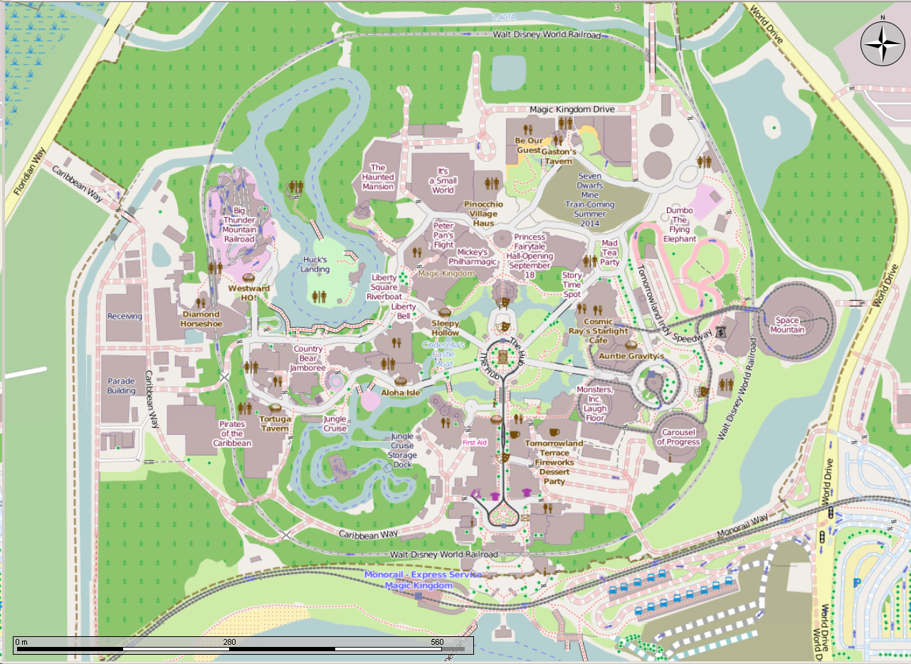 Orlando Disney World Magic Kindom Map Printable