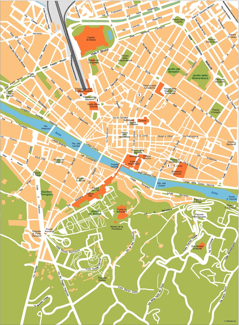 Florence Vector Map Vector World Maps