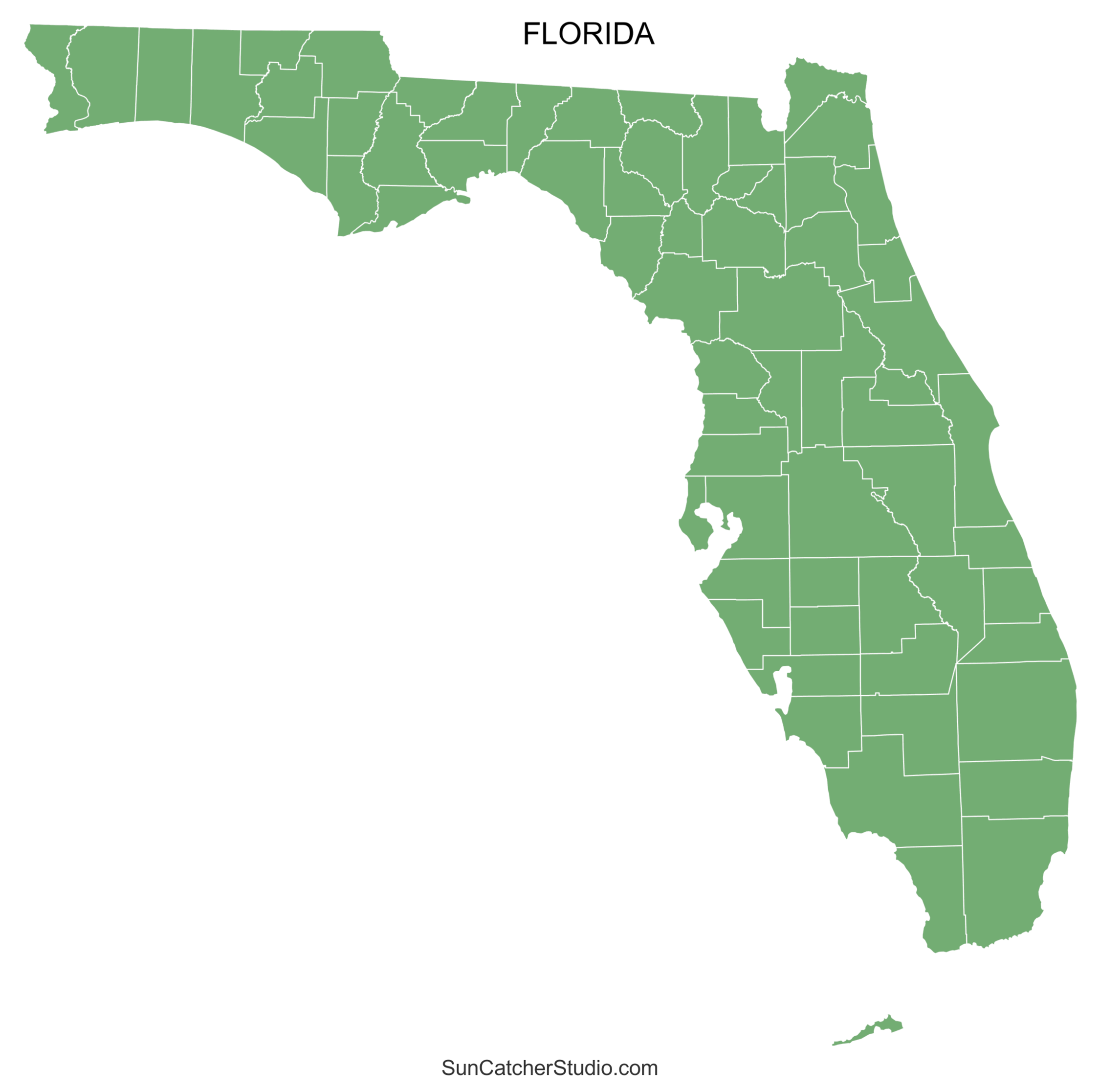 Florida Counties Map Printable