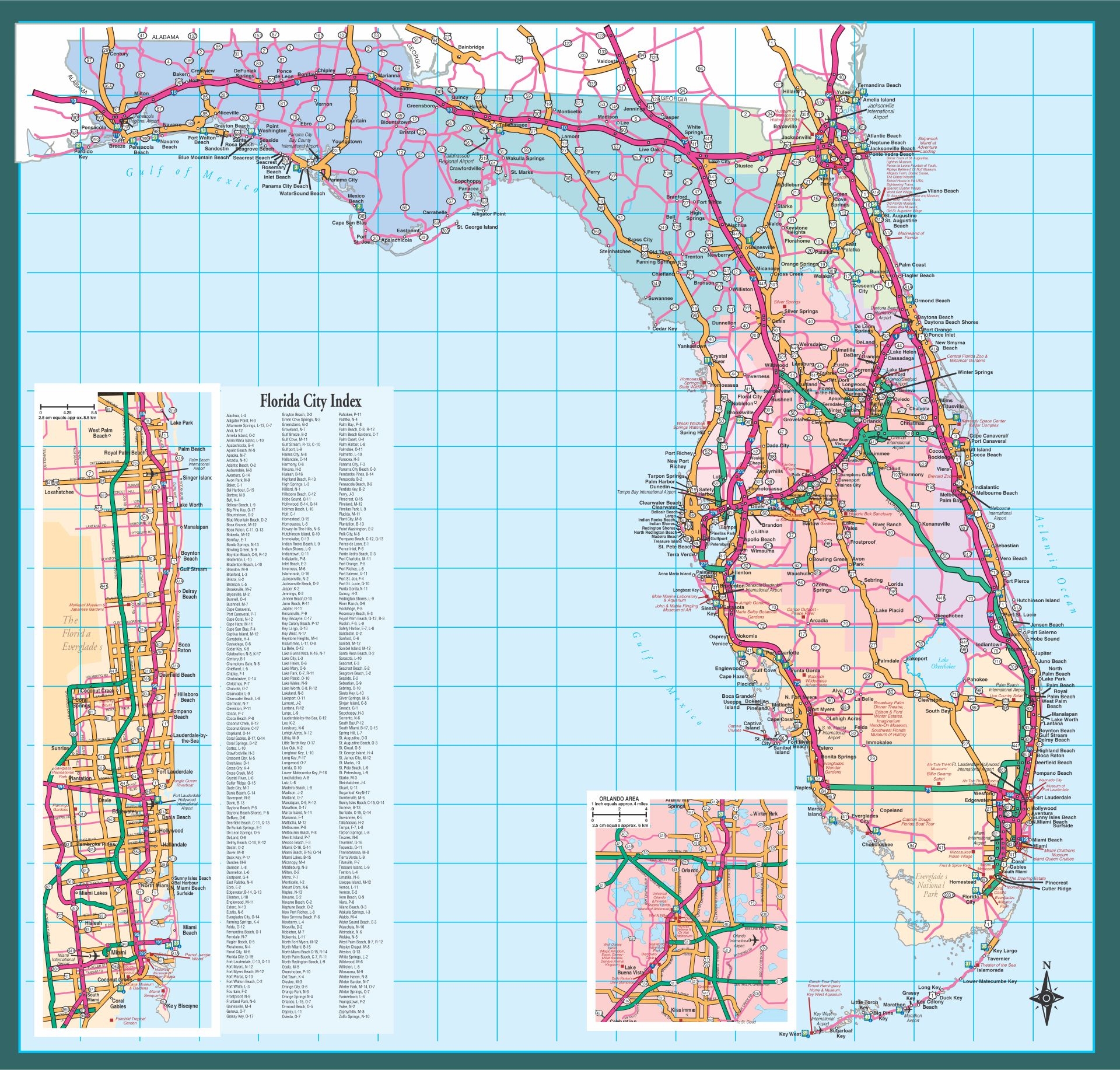 Florida State Map 10 Free PDF Printables Printablee Worksheets Library