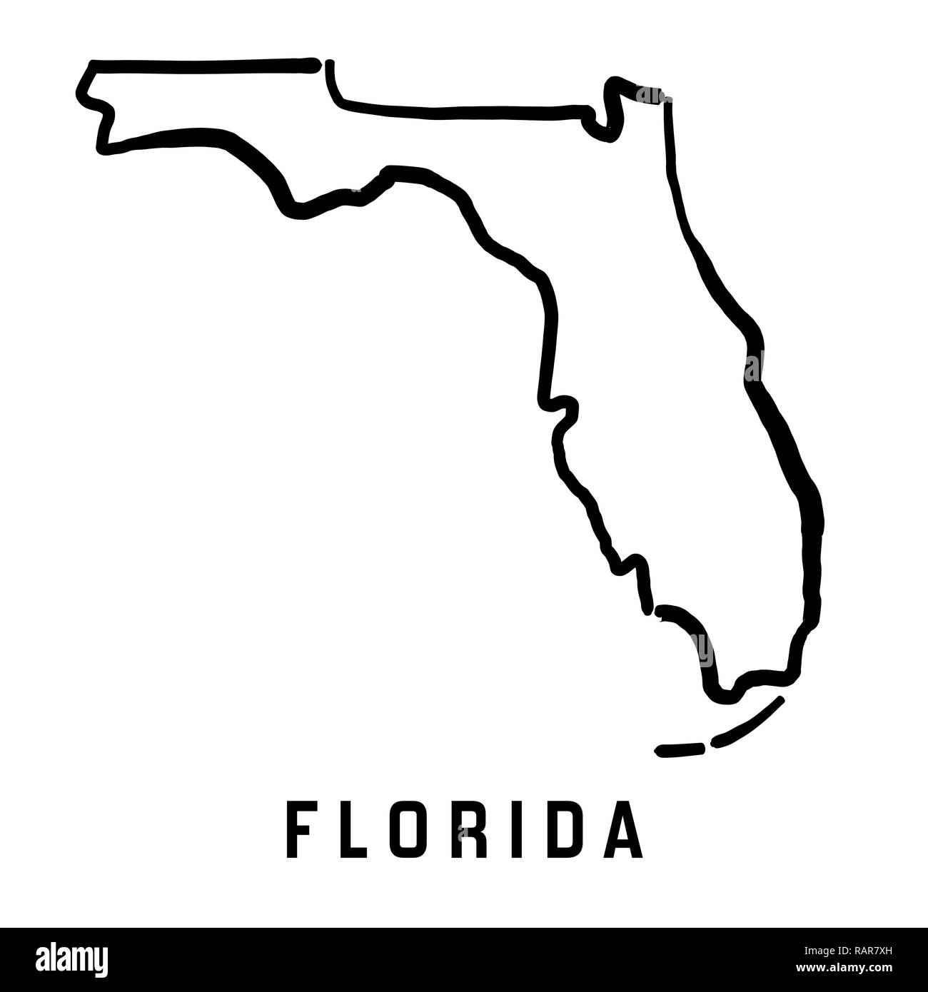 Florida State Map Outline Printable