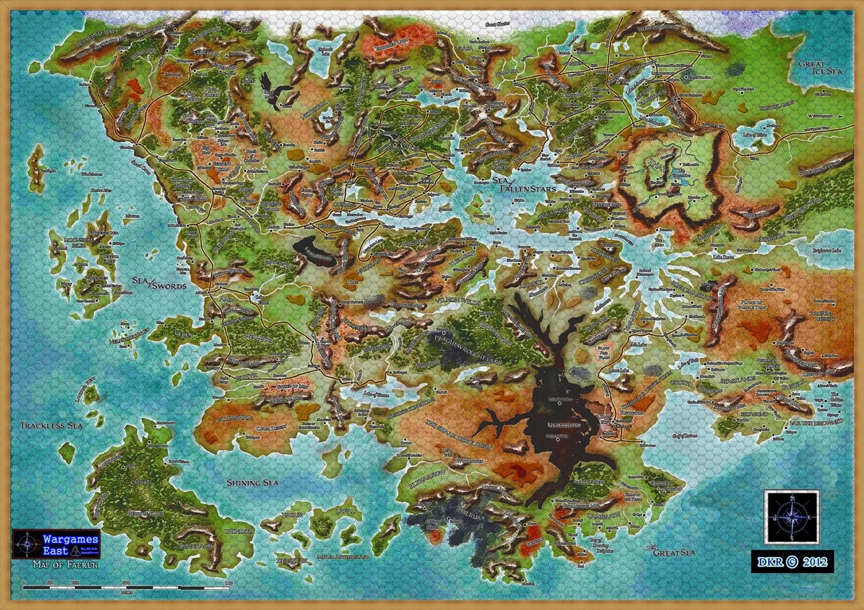 Printable Map Of Faerun 5th Edition