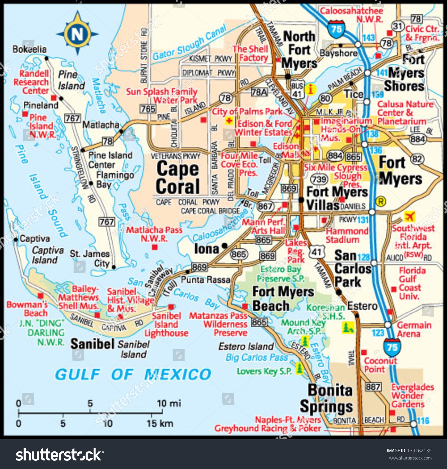 Fort Myers Florida Area Map Stock Vector Royalty Free 139162139 Shutterstock Fort Myers Florida Area Map Stock Vector Royalty Free 139162139 Shutterstock