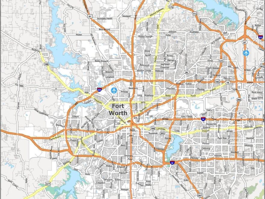 Fort Worth Texas Map GIS Geography