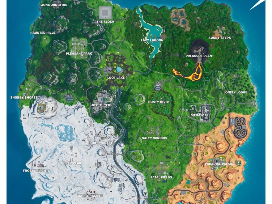 Fortnite Season 9 Map Changes New Locations And Features In Battle Pass Map Update
