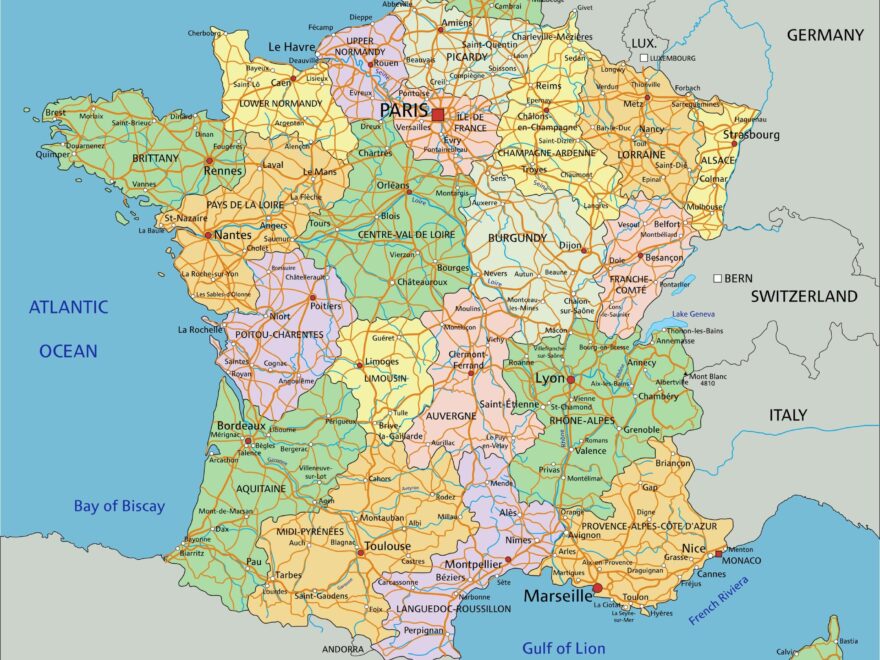 France Map Guide Of The World