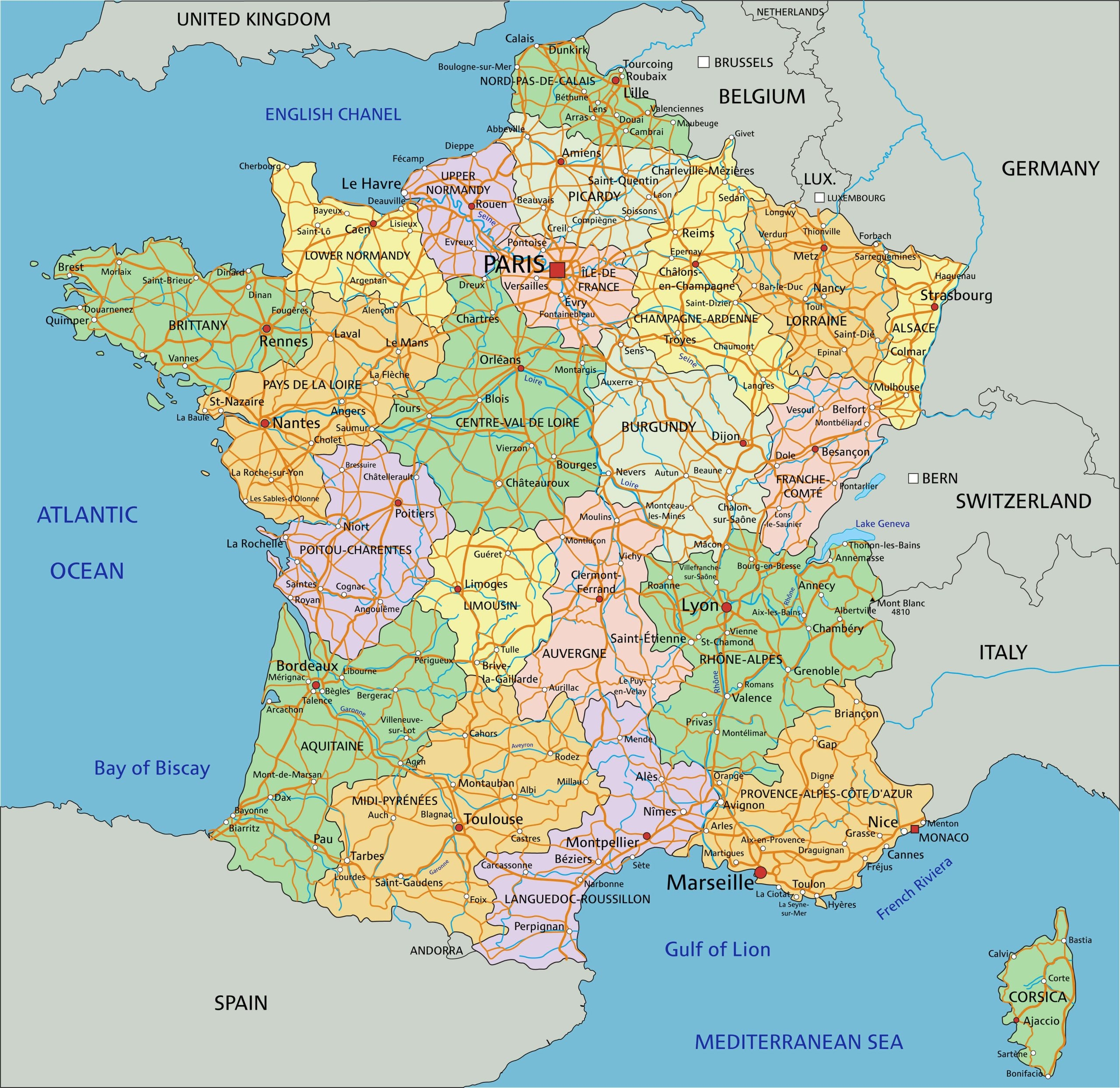 France Map Guide Of The World France Map Guide Of The World