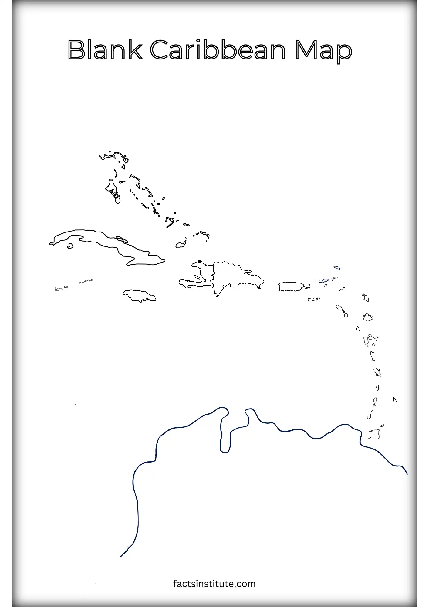 Free Blank Map Of The Caribbean Other Goodies The Facts Institute Free Blank Map Of The Caribbean Other Goodies The Facts Institute