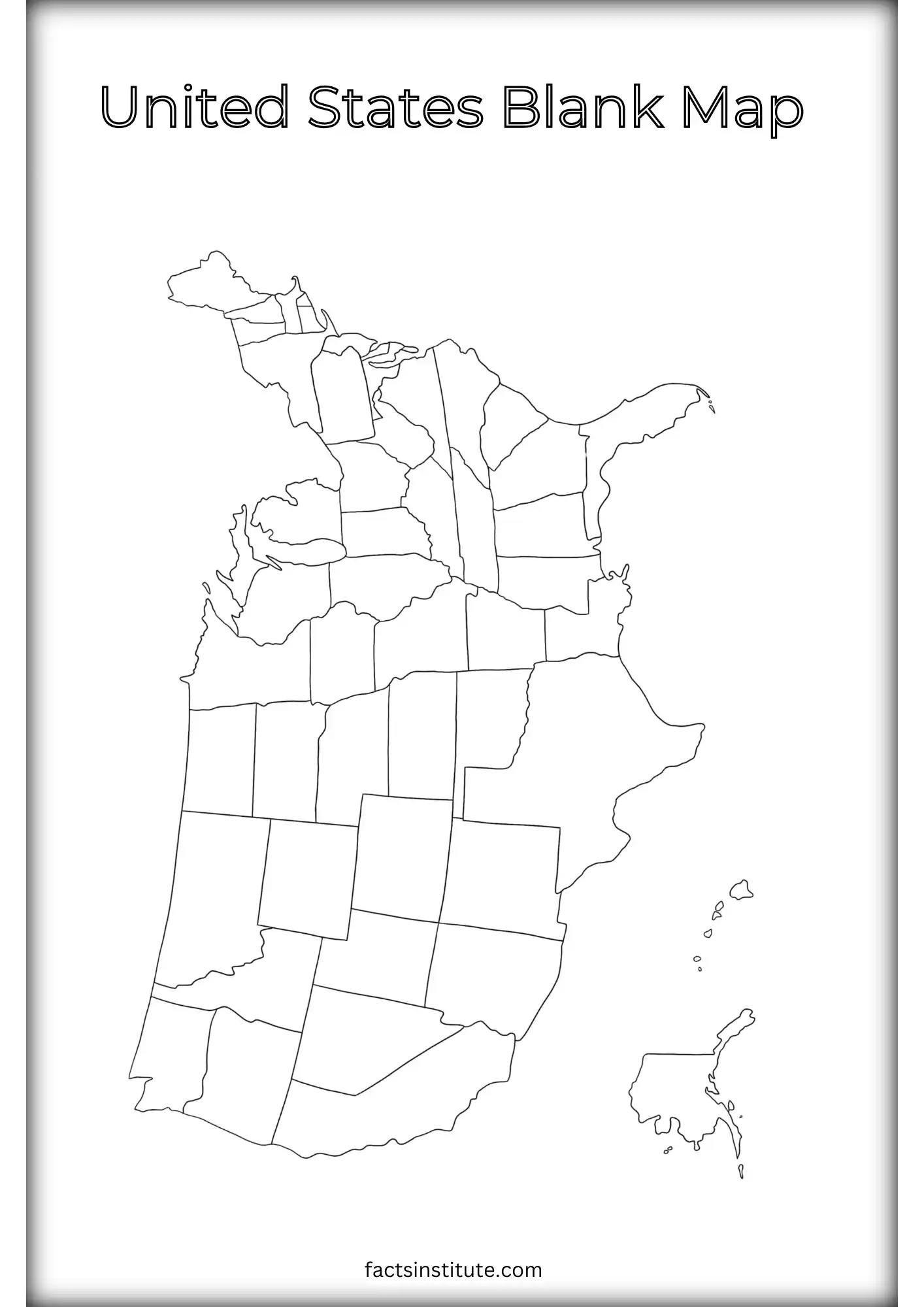 Blank 50 States Map Printable