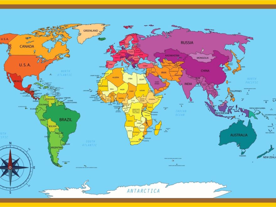 Free Blank World Map GIS Geography Worksheets Library