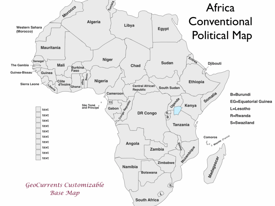 Free Customizable Maps Of Africa For Download GeoCurrents