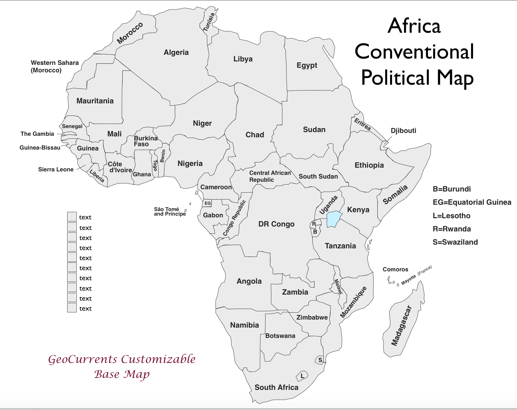 Free Customizable Maps Of Africa For Download GeoCurrents
