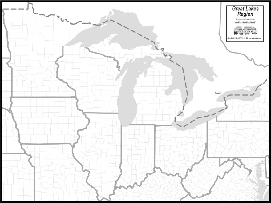 FREE MAP OF GREAT LAKES STATES