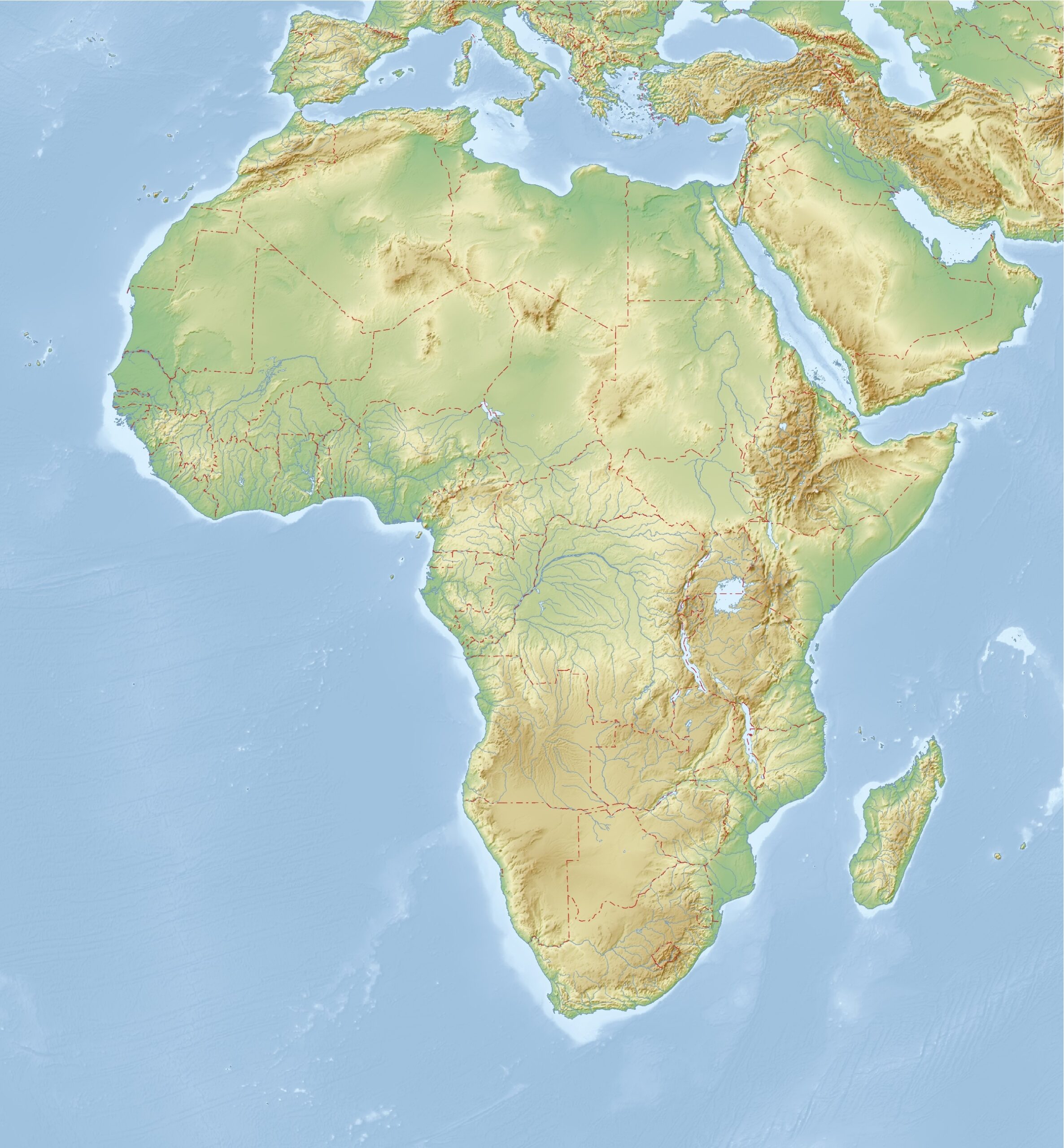 Download Printable Africa Map