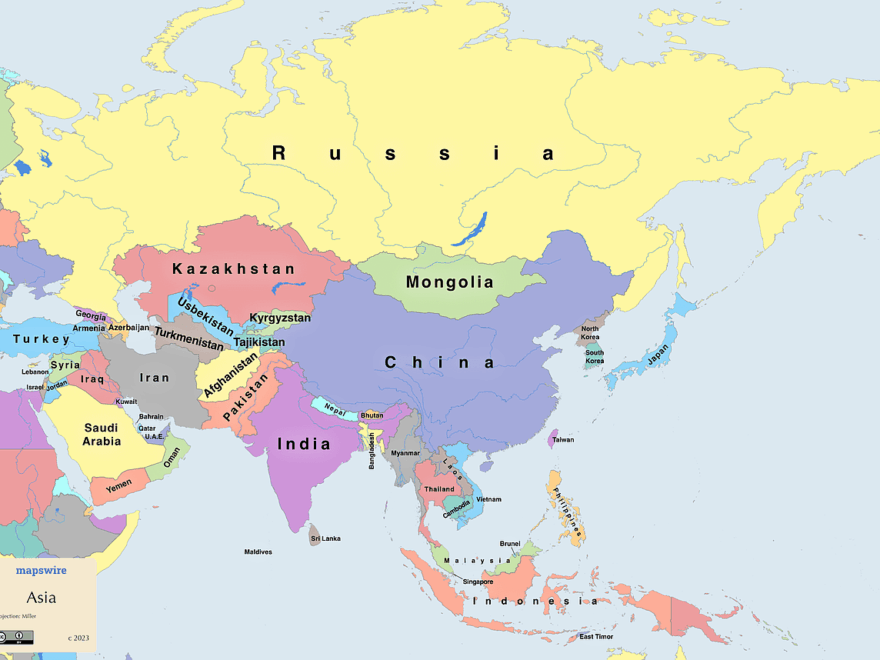 Free Maps Of Asia Mapswire