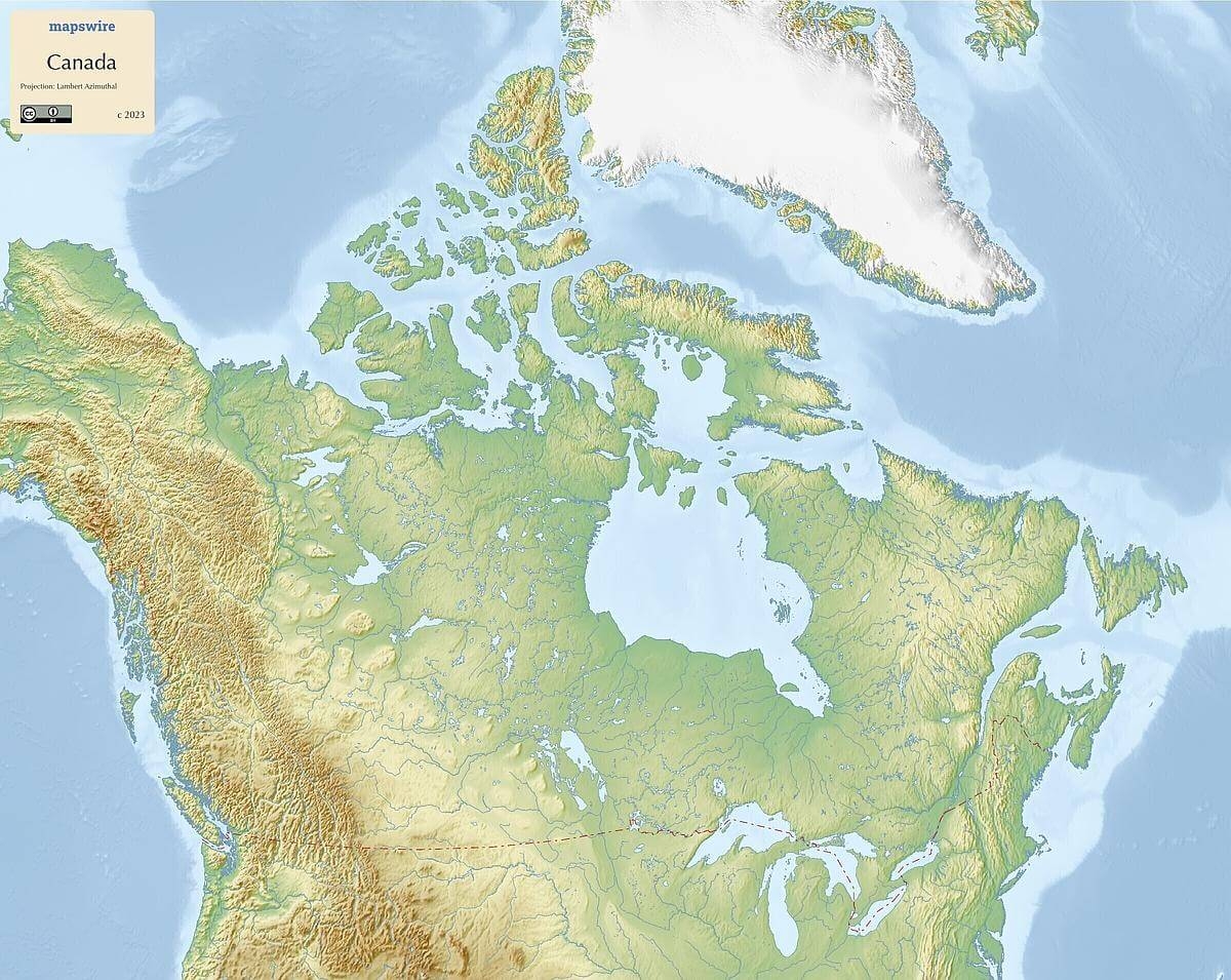 Canadian Map Clear Printable