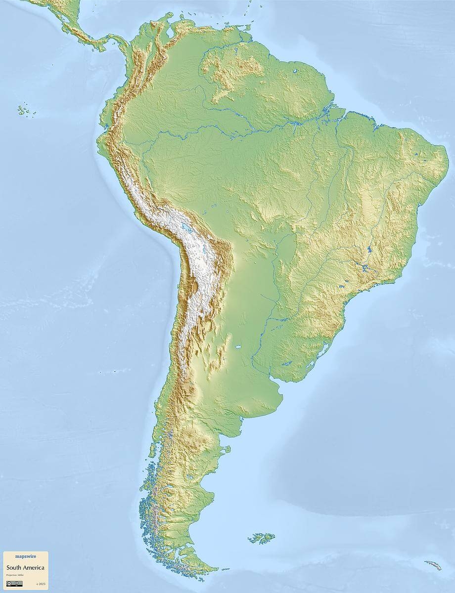 Free Maps Of South America Mapswire