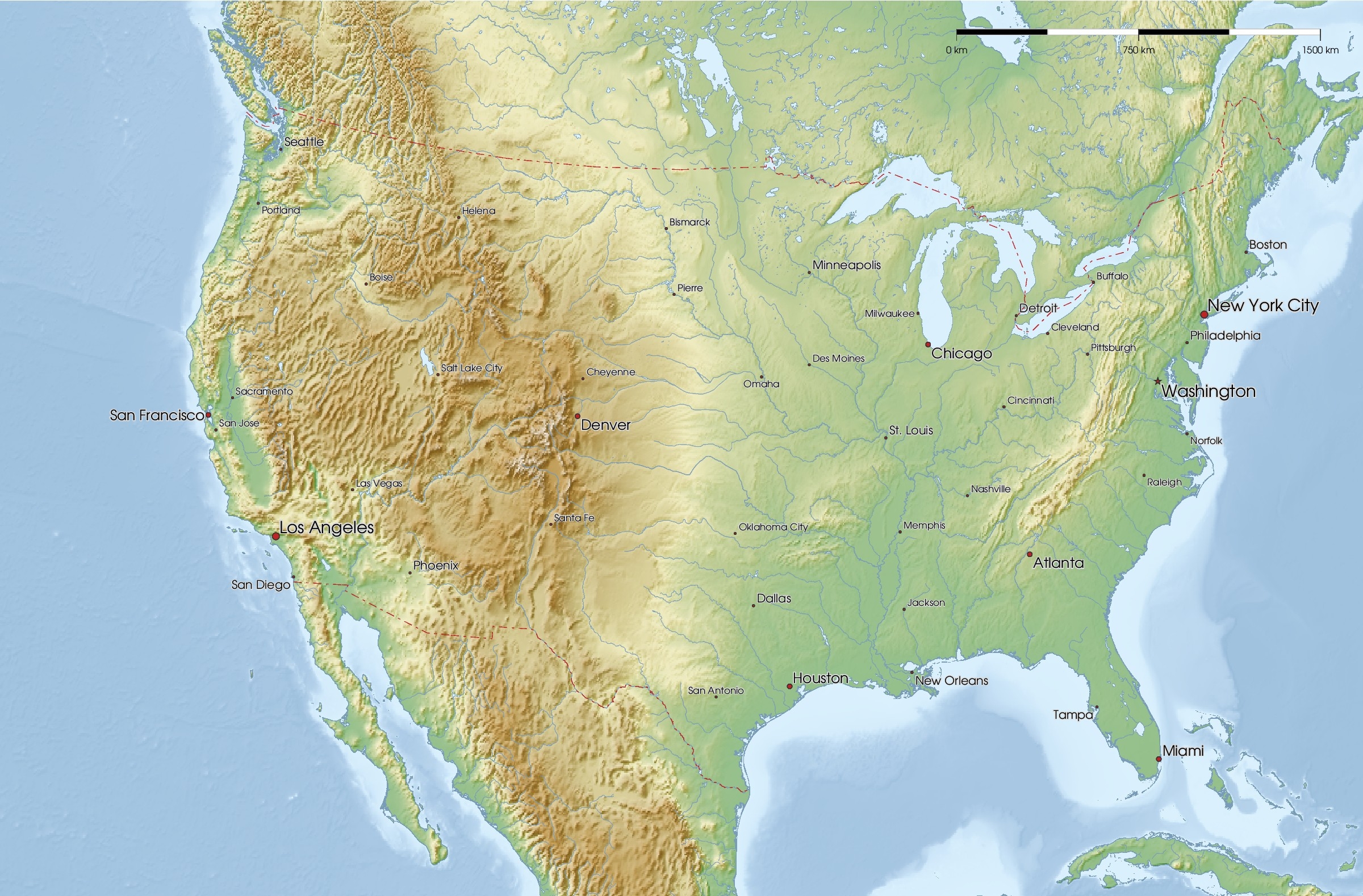 Free Printable Map Of Usa