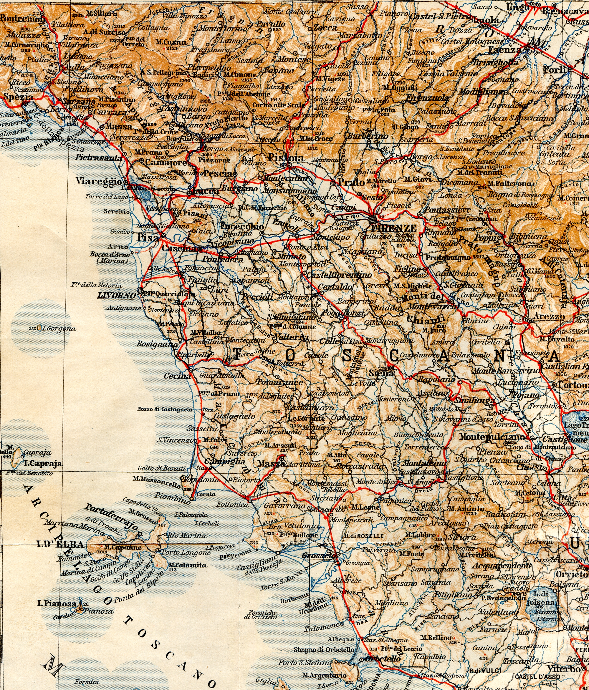 Printable Map Of Tuscany Italy