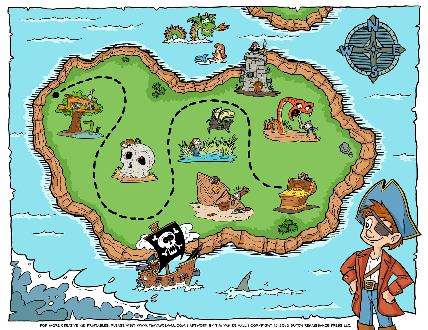 Free Pirate Treasure Maps For A Pirate Birthday Party Treasure Hunt Worksheets Library
