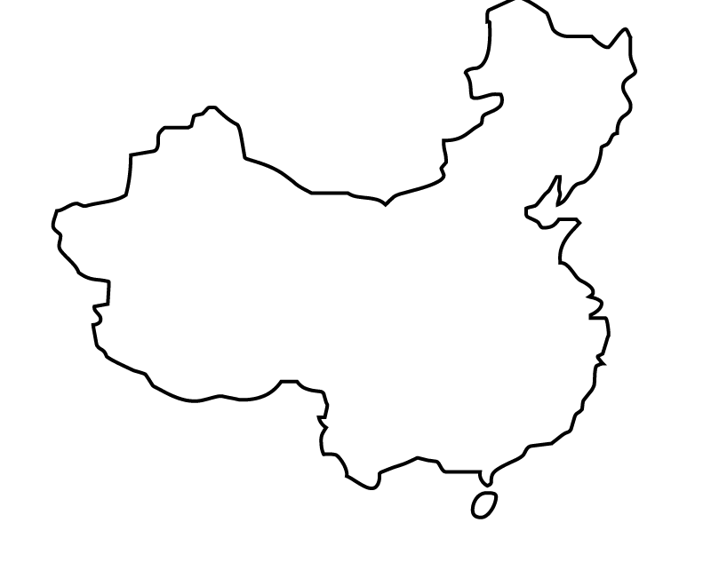 Free Printable China Map Coloring Page