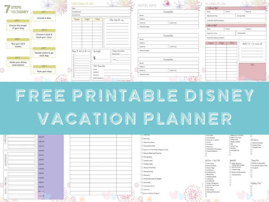 Free Printable Disney Vacation Planner 27 Pages Life Is Sweeter By Design