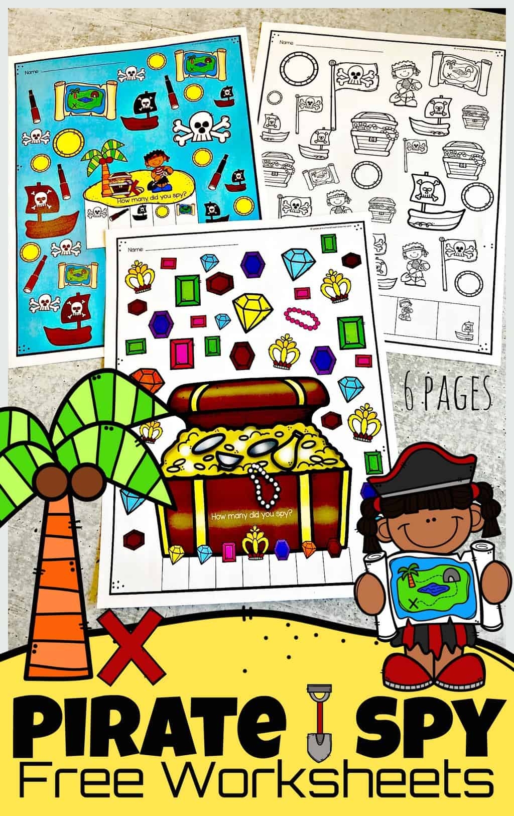  FREE Printable I Spy Pirate Treasure Hunt Game