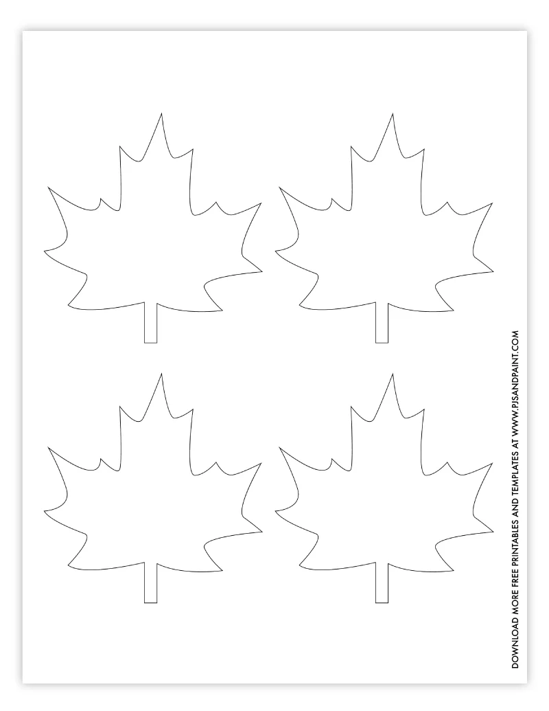 Printable Two Maple Leaf Template