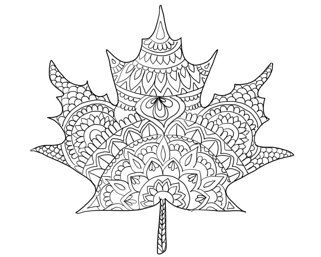 Large Maple Leaf Pattern Printable