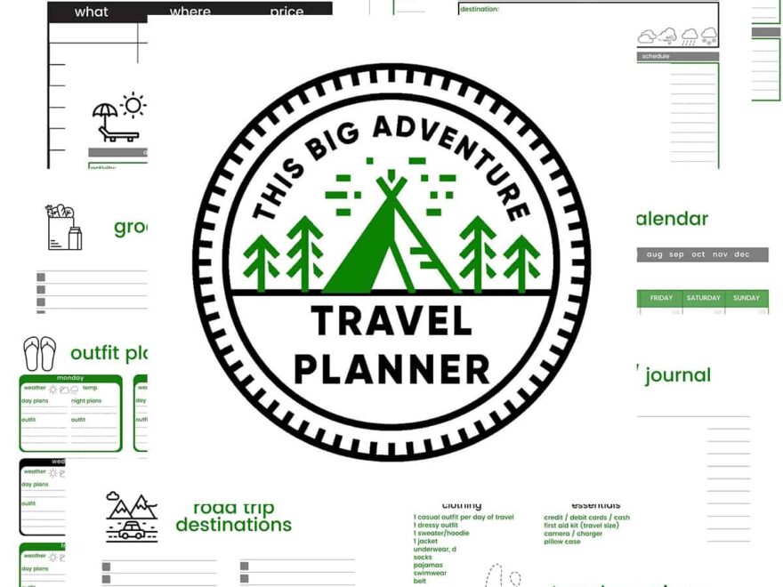 FREE Printable Travel Planner This Big Adventure