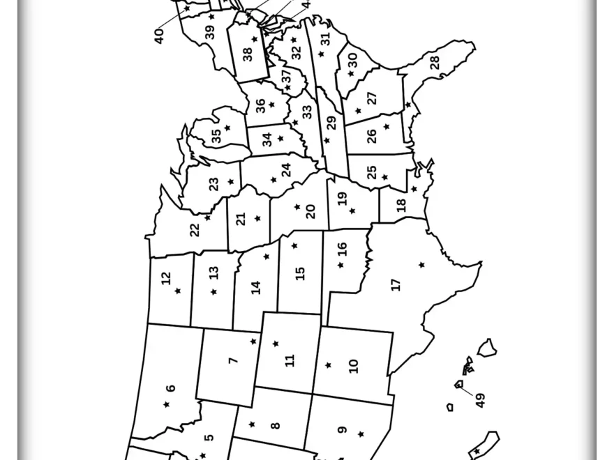 Free Printable US States And Capitals Map Other Goodies The Facts Institute