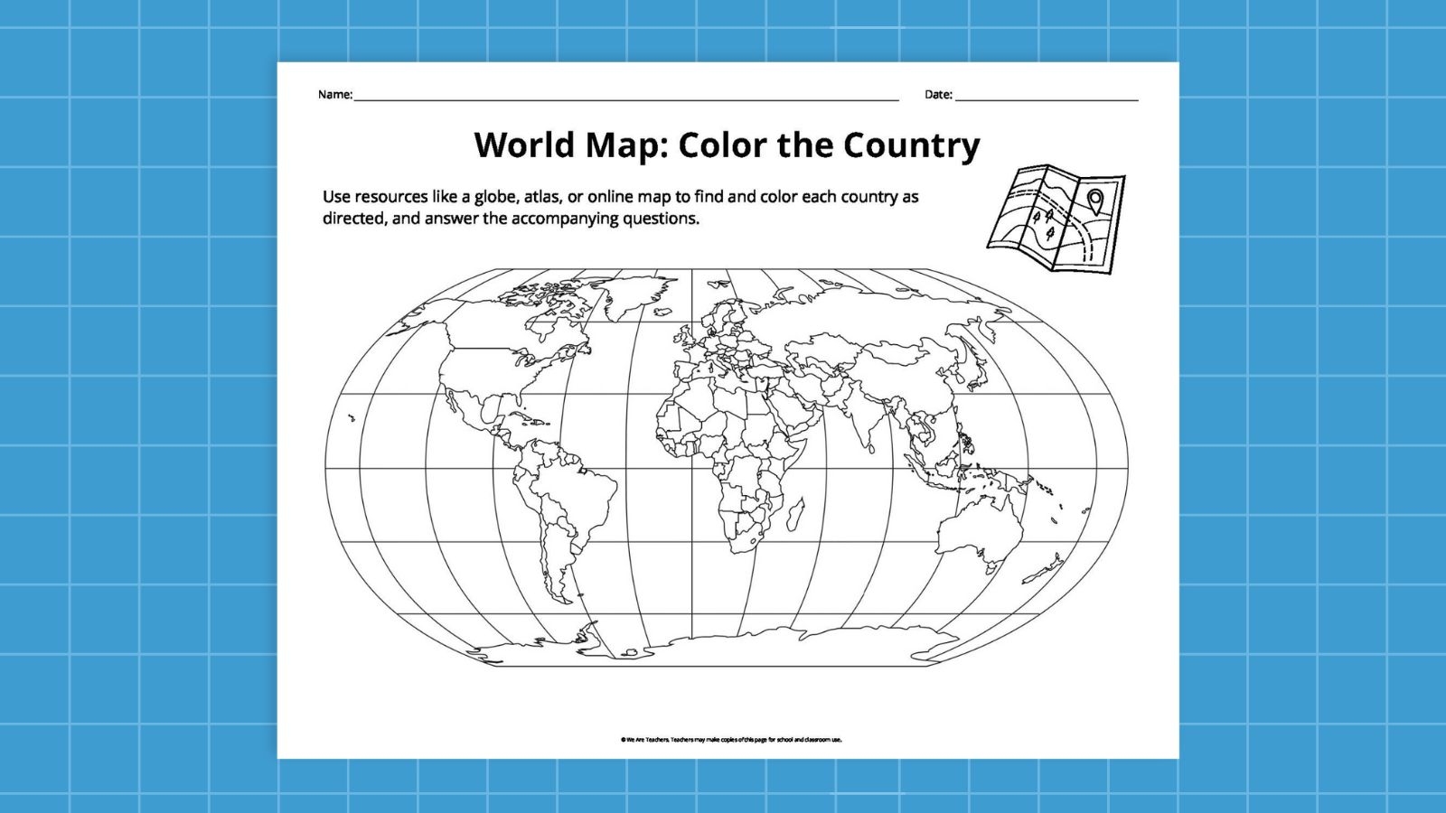 Blank World Map Printable For Kids