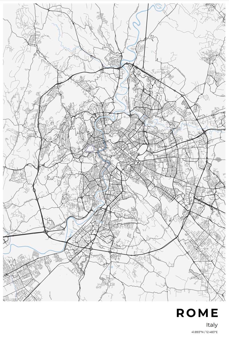 Street Map Of Rome Italy Printable
