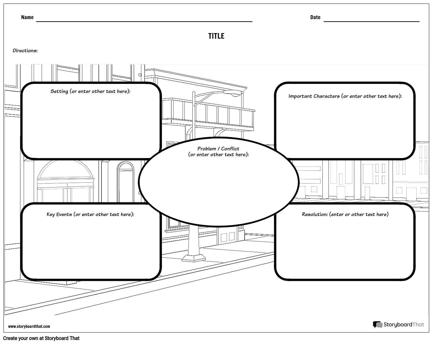 Story Map Chart Free Printable