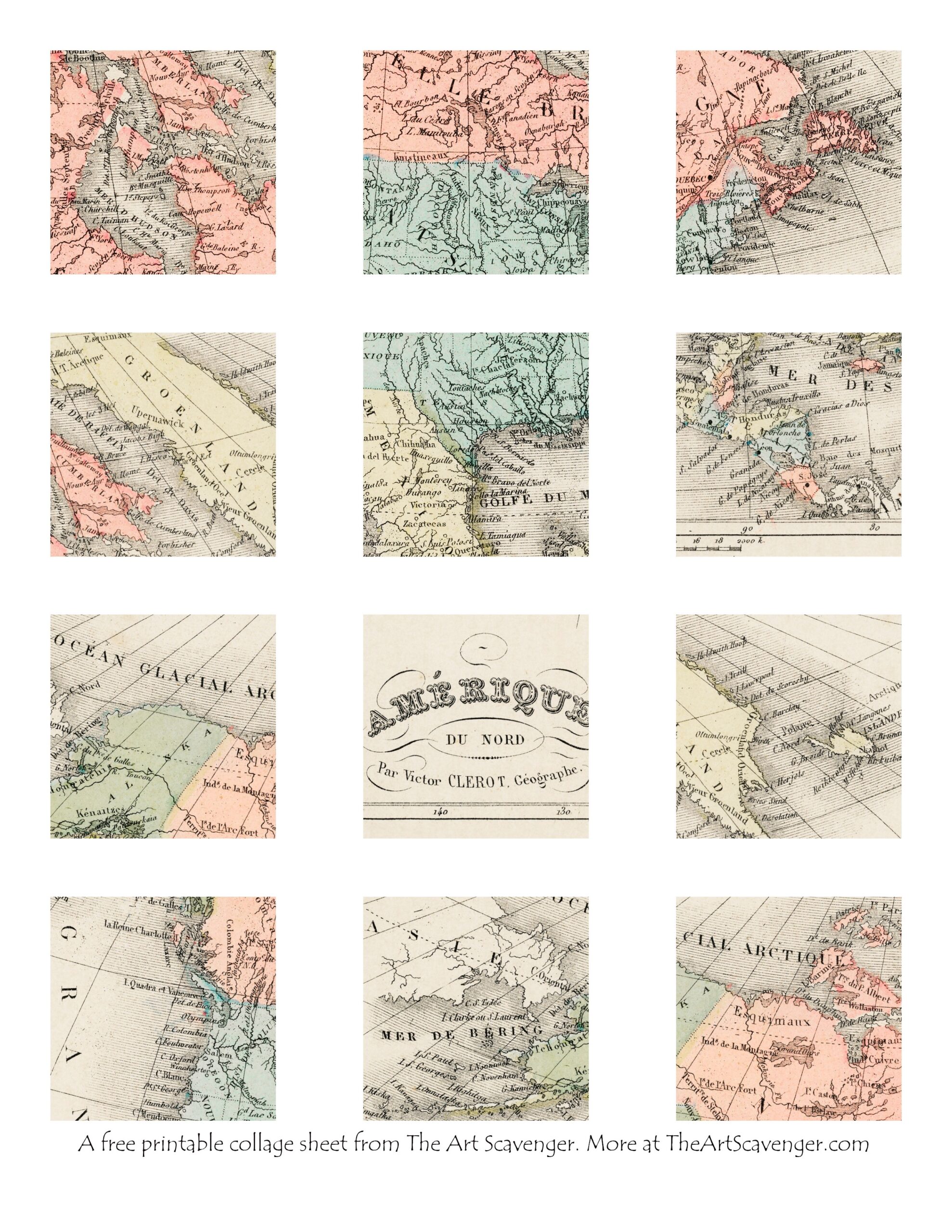 Free Vintage World Map Printable Ephemera For Junk Journals Scrapbooking Mixed Media The Art Scavenger