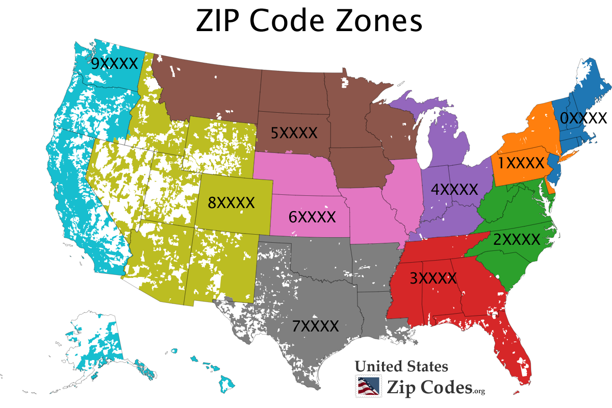 Free ZIP Code Map Zip Code Lookup And Zip Code List