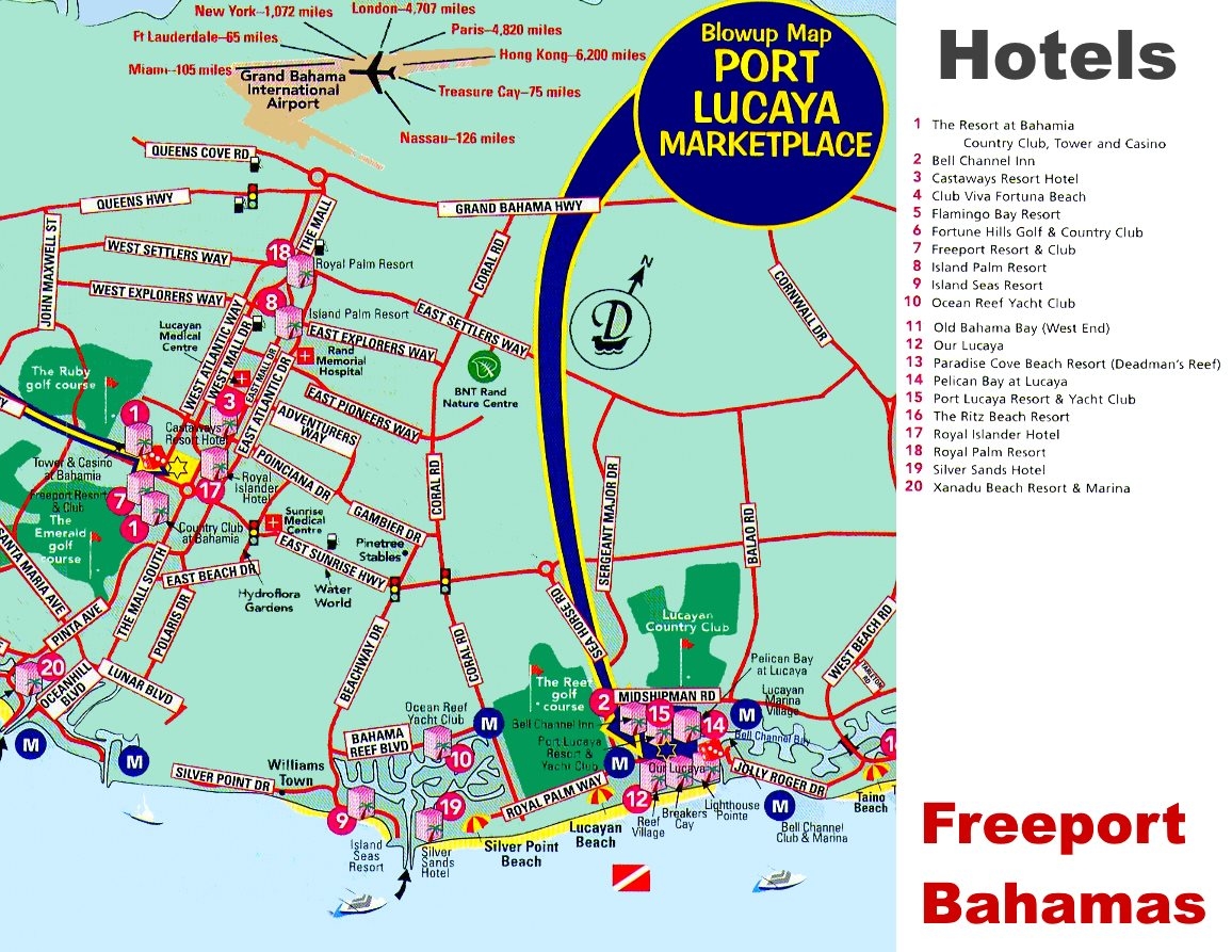 Printable Map Of Freeport Bahamas