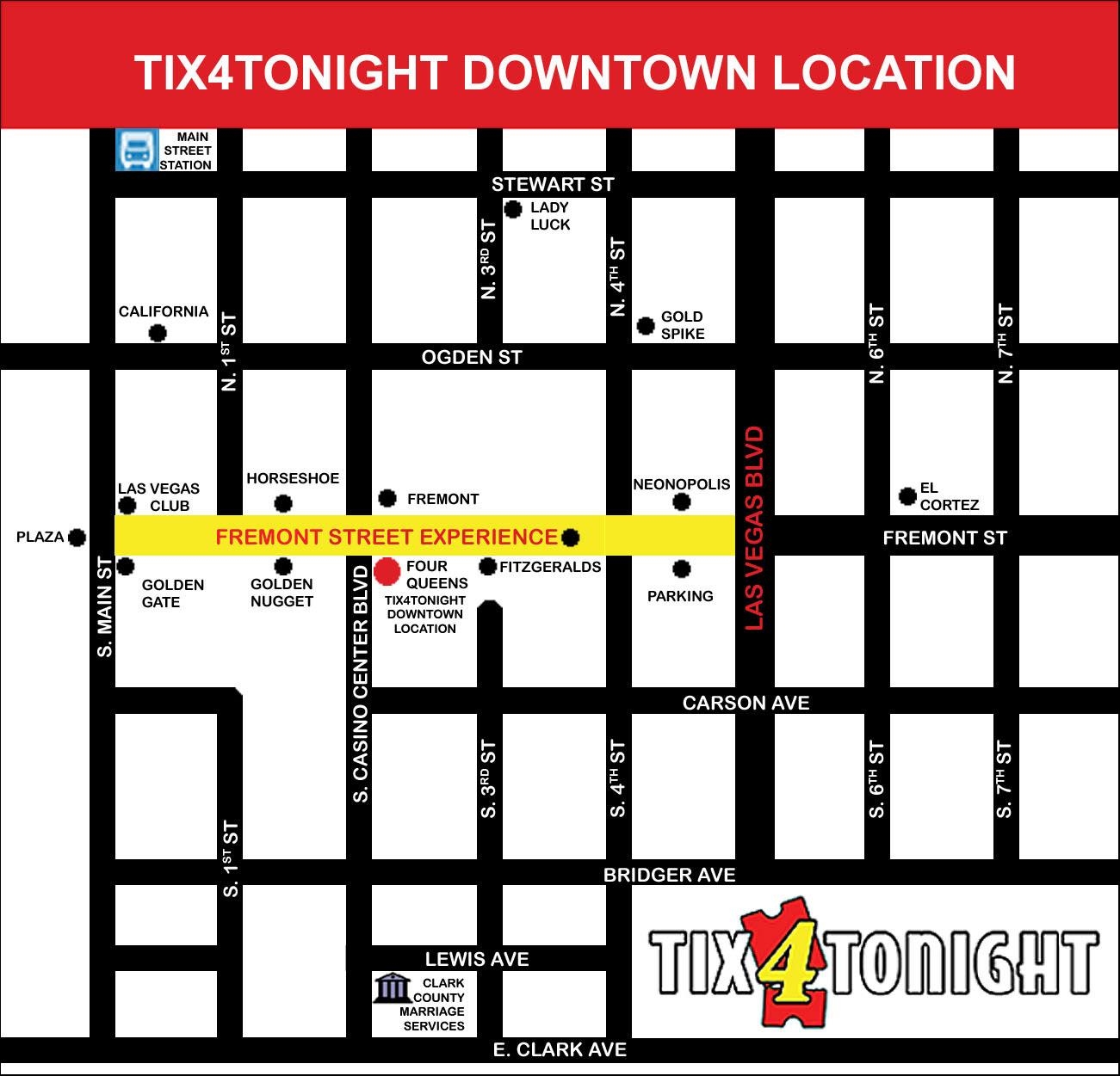 Fremont Street Map Map Of Las Vegas Fremont Street United States Of America 
