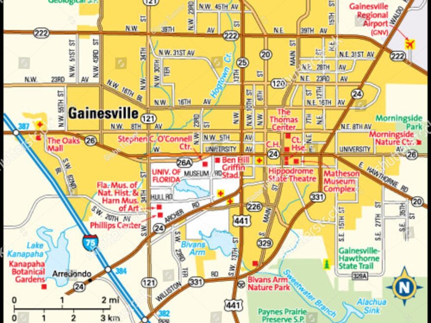Gainesville Florida Area Map Vector De Stock libre De Regal as 144494338 Shutterstock