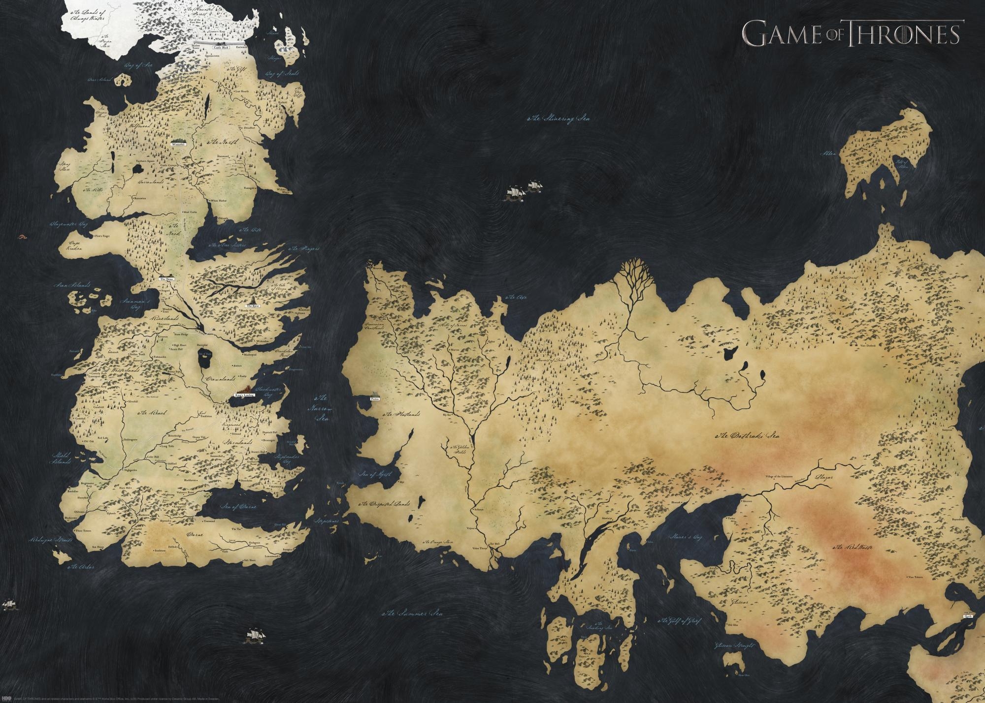 Game Of Thrones Westeros Map Poster Poster Store US Game Of Thrones Westeros Map Poster Poster Store US