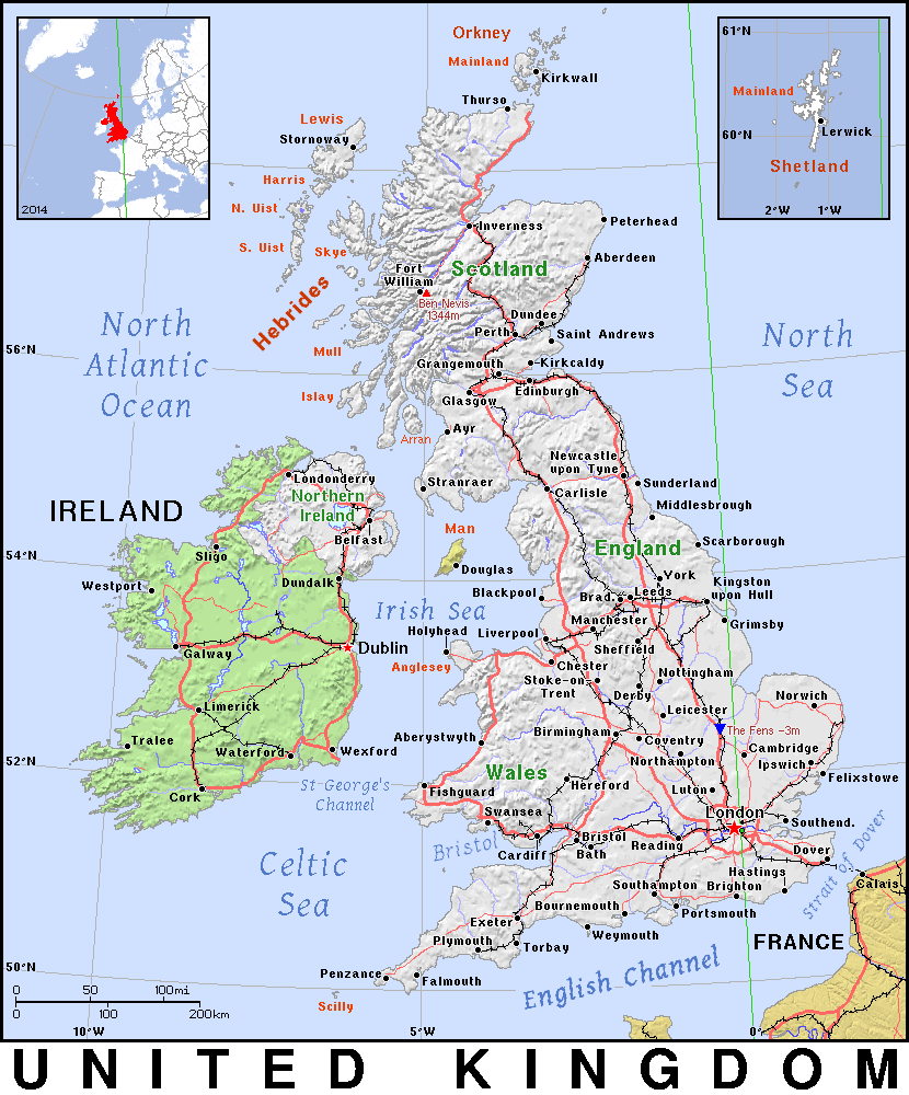 Free Printable Map Of The Uk Worksheets