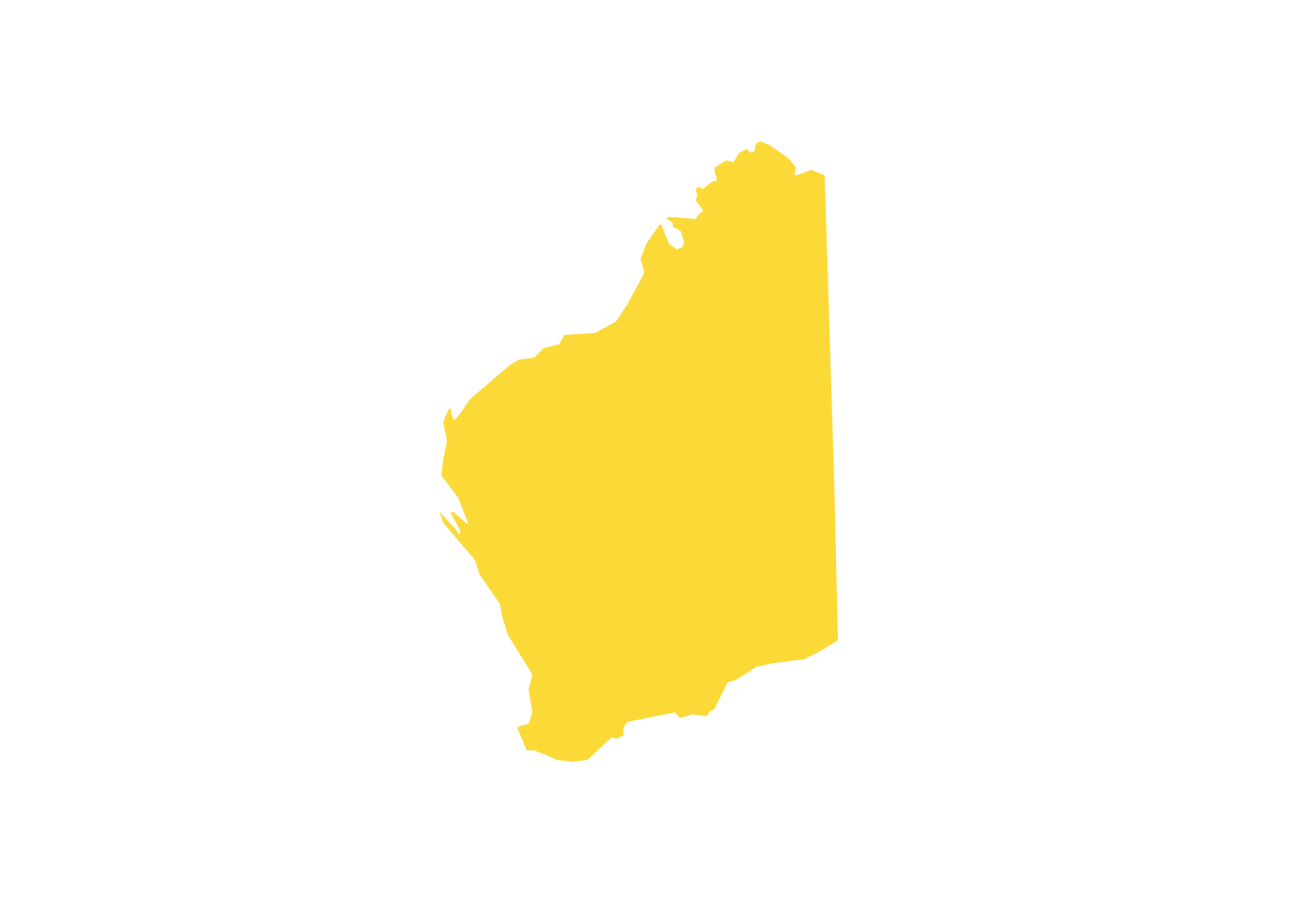 Western Australia Map Template Printable Western Australia Map Template Printable