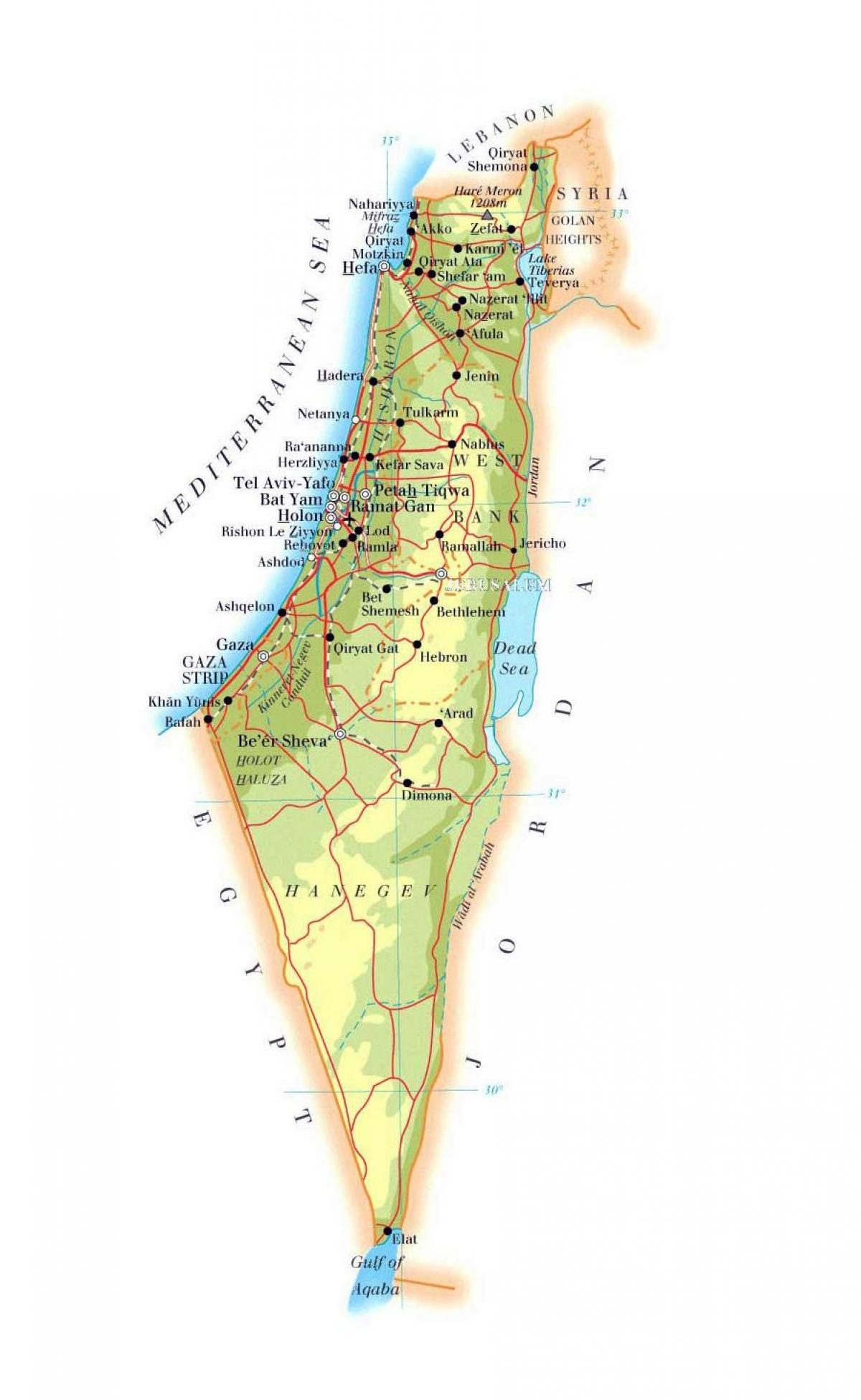Printable Map Of Greater Israel