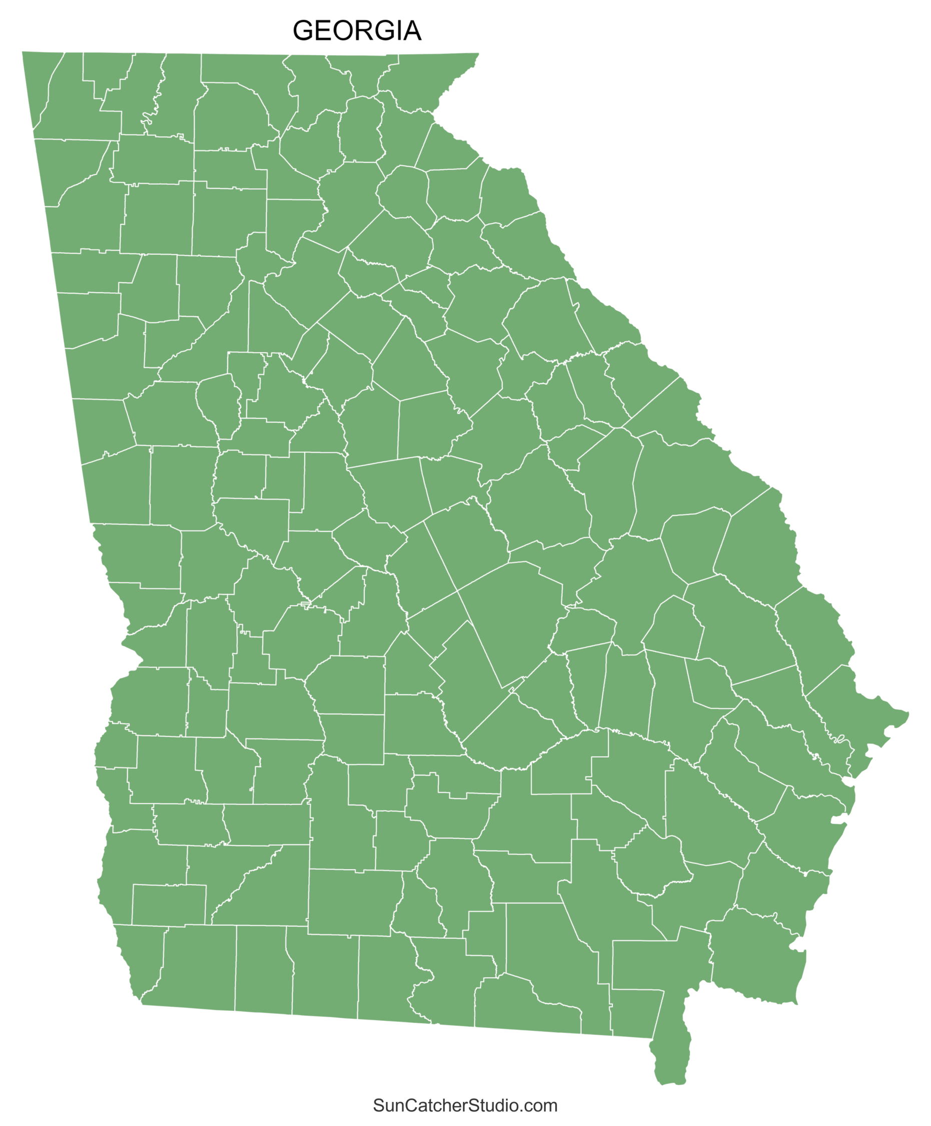 Free Printable Georgia Map Template
