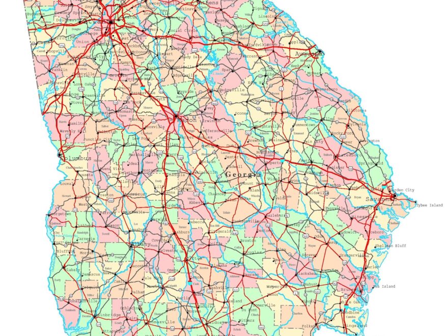 Georgia Printable Map