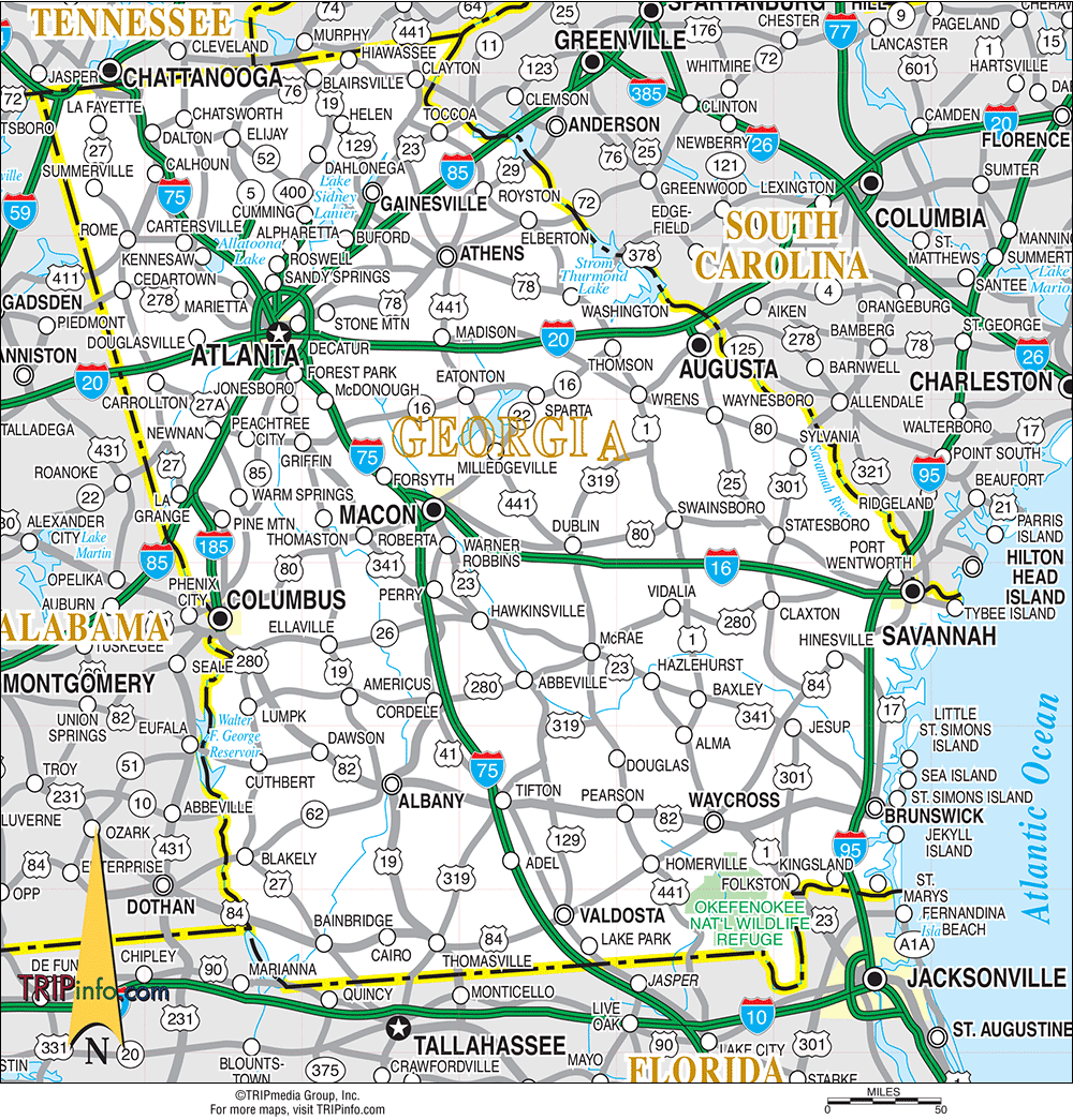 Georgia Road Map