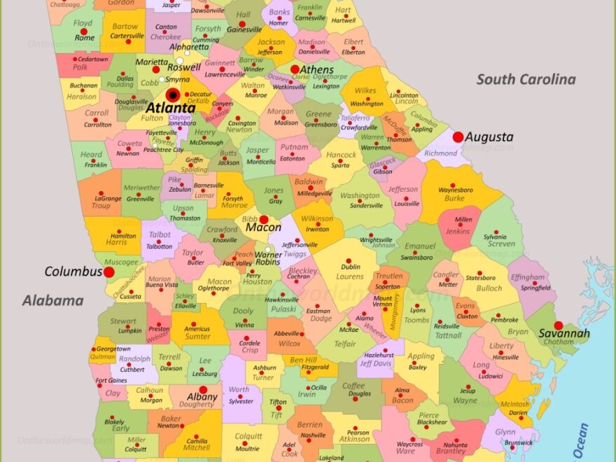 Georgia State Map USA Maps Of Georgia GA