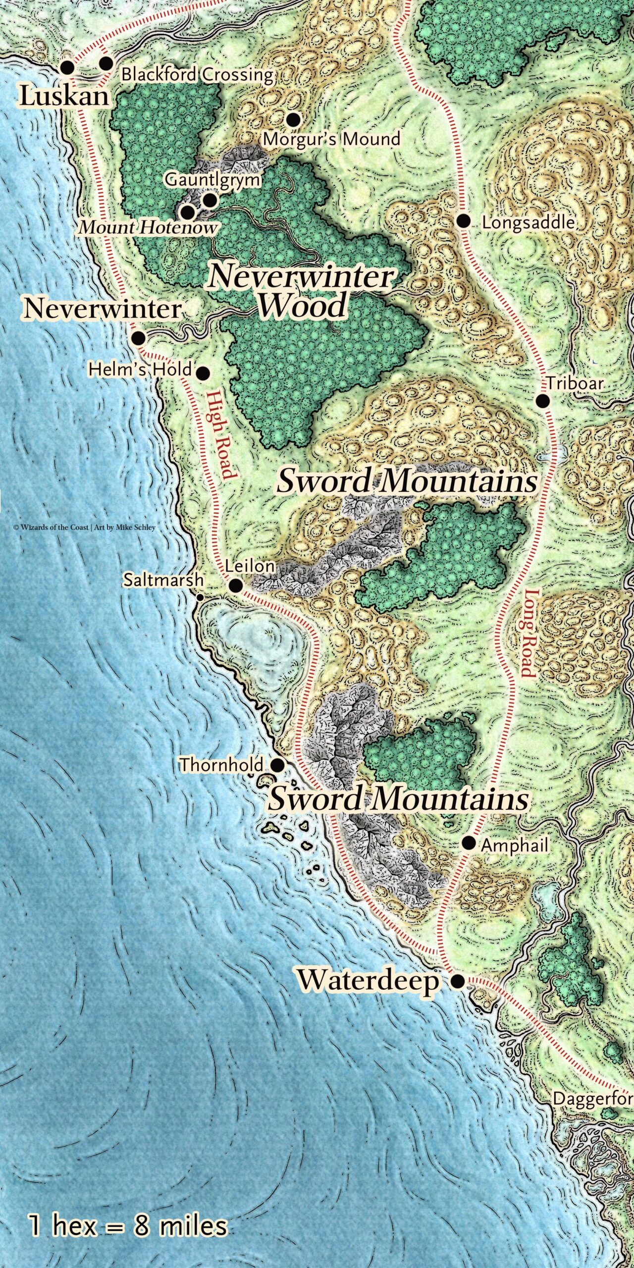 5e Sword Coast Map Printable