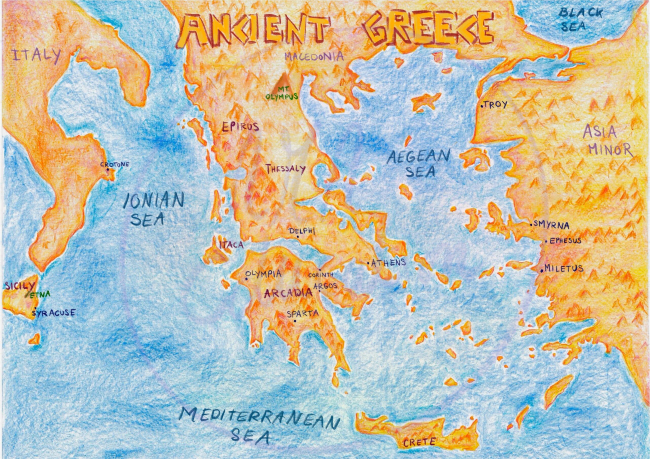 Ancient Greece Map Printable